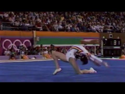🥇 Laura Cutina 🇷🇴 FX TO 9.900 1984 Olympic Games