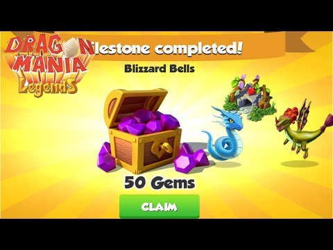 Blizzard Bells Milestone completed! - got diamonds 50 Seeds - Dragon Mania Legends -part 693