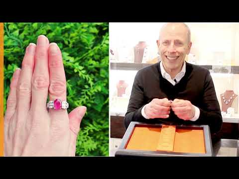 4.67CT BURMESE RUBY AND 0.86CT DIAMOND, PLATINUM COCKTAIL RING - ANTIQUE CIRCA 1935