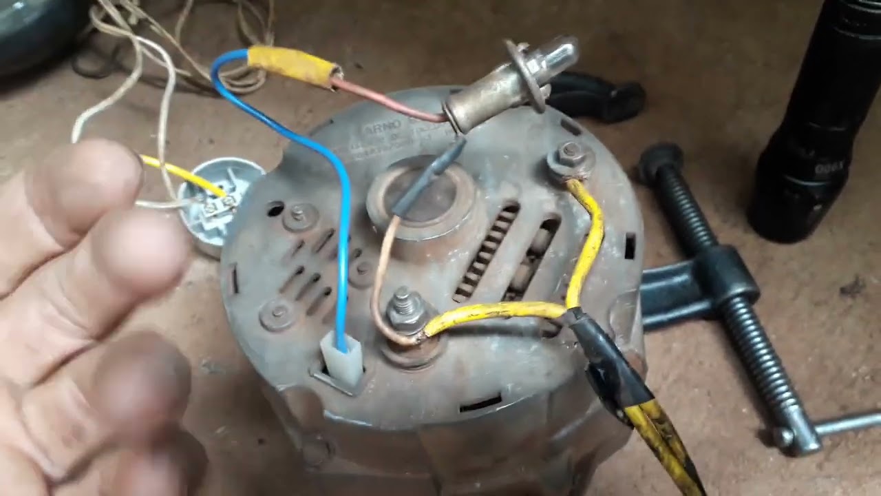 Alternador gerando energia sem bateria.