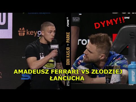 AMADEUSZ FERRARI VS "ZŁODZIEJ ŁAŃCUCHA" - Dymy na konferencji Fame mma 10