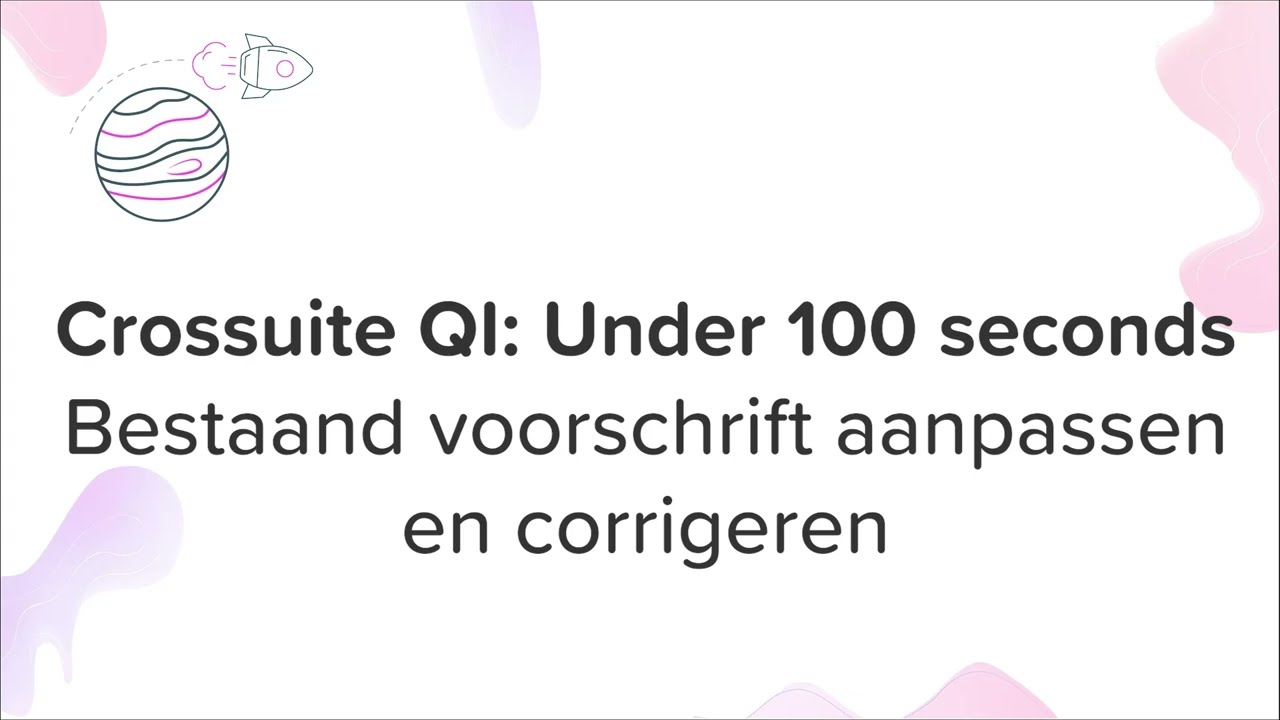 2. Bestaand voorschrift aanpassen en corrigeren