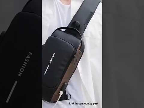 Sling Bag For Man Women Waterproof with USB Charging Port Backpack Men's Shoulder Bag Anti-Theft Bag