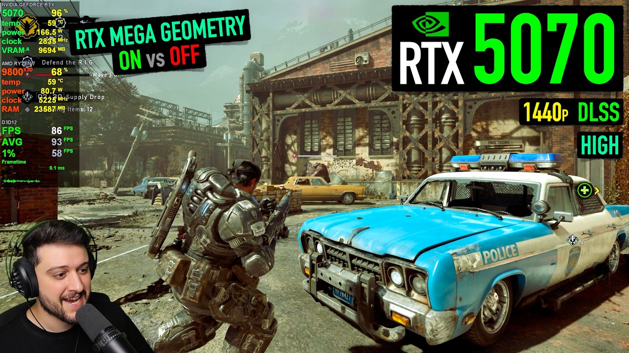 RTX 5070 - Gears Of War: E-Day - RTX Mega Geometry Tested!