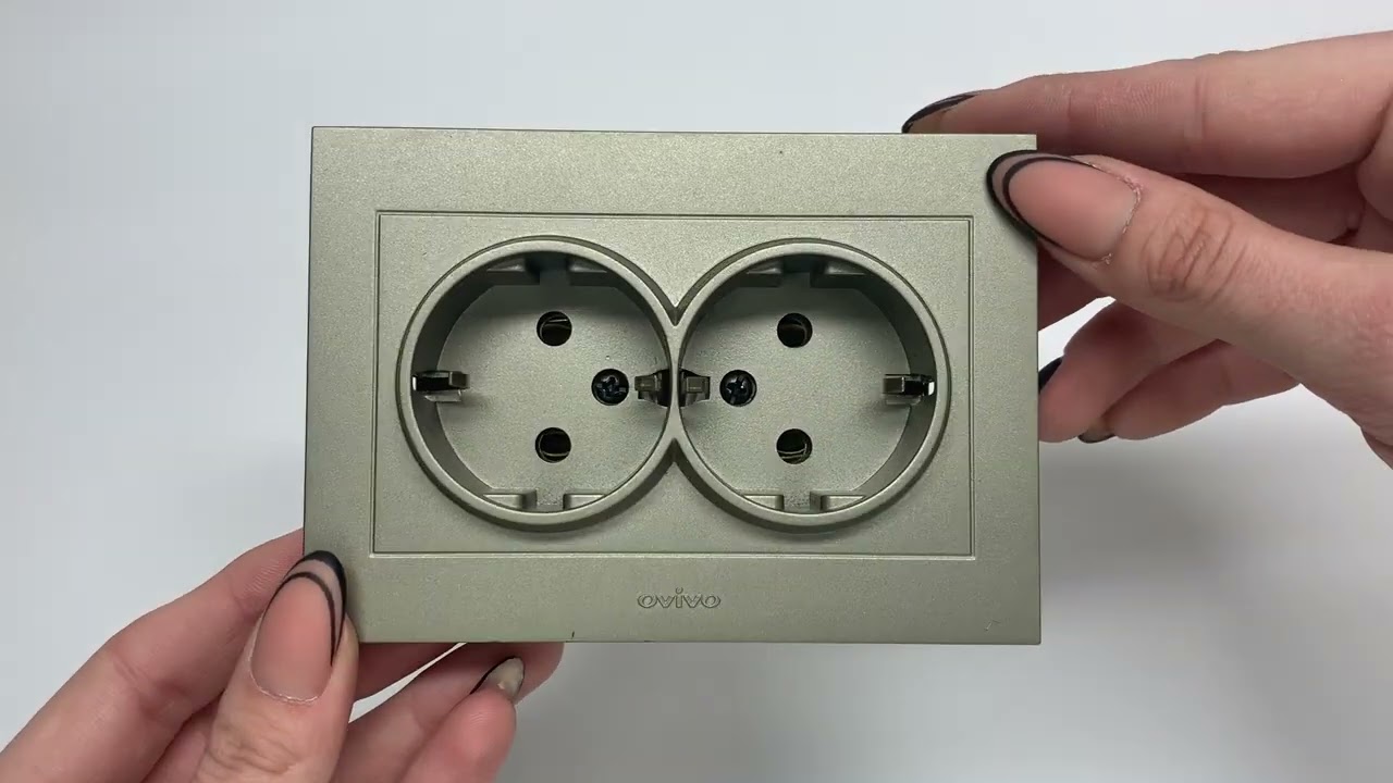 Розетка двомісна з/з OVIVO Grano антрацит (400-130300-907)