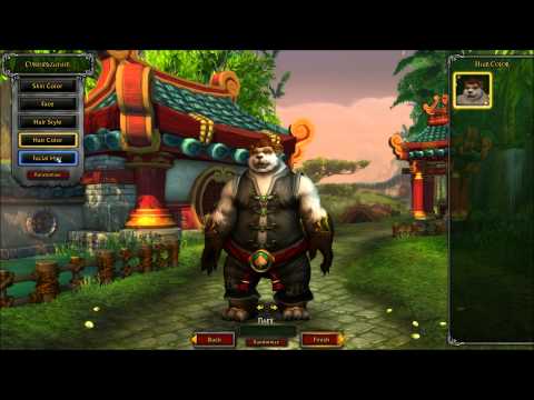WoW Mists of Pandaria Beta: Pandaren creation screen