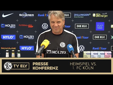 TV Elv // Pressekonferenz - SV Elversberg vs. 1. FC Köln / 10.08.24