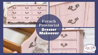 This Pink French Provincial Dresser Makeover has us SWOONING!