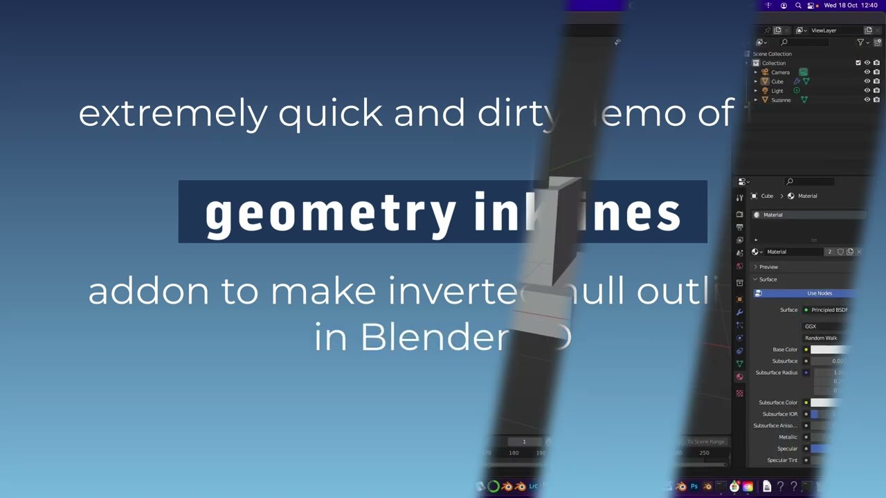 GitHub - g3ntile/geometric-inklines: Blender 3d 2.80 addon. Creates and ...