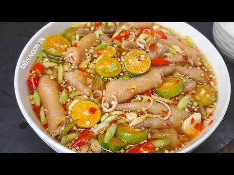 CHÂN GÀ NGÂM SẢ TẮC giòn ngon món ngon chống ngán đơn giản dễ làm