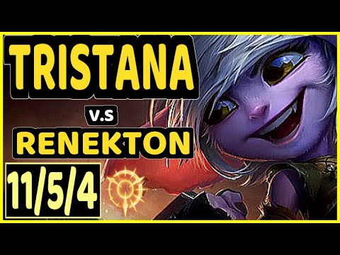 SKT T1 FAKER (TRISTANA) vs RENEKTON - 11/5/4 KDA MID CHALLENGER GAMEPLAY - KR