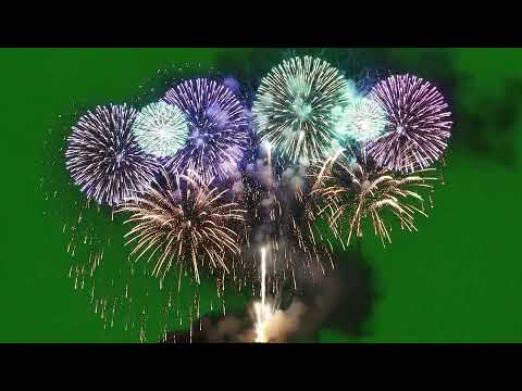 Spectacular Cinematic Fireworks Display: Free 4K Green Screen VFX