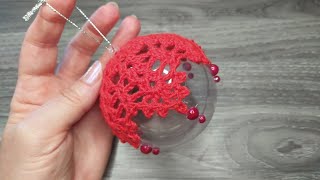 Pallina di Natale Uncinetto Tutorial 💫 Crochet Christmas Ball Ornaments 🎄 Esfera de Navidad Crochet