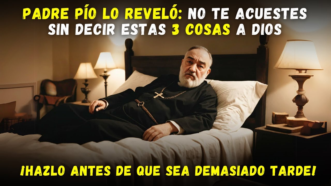 DI ESTAS 3 COSAS A DIOS SIEMPRE ANTES DE DORMIR, ANTES DE QUE SEA TARDE – ¡EL PADRE PÍO LO REVELÓ!