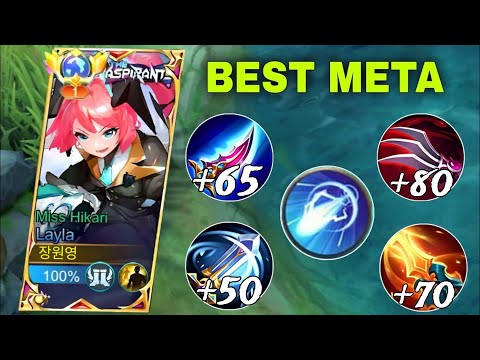 WTF DAMAGE!! LAYLA DEADLY TRICK COMBO + HACK DAMAGE!! (NEW META) LAYLA BEST BUILD 2023 | MLBB