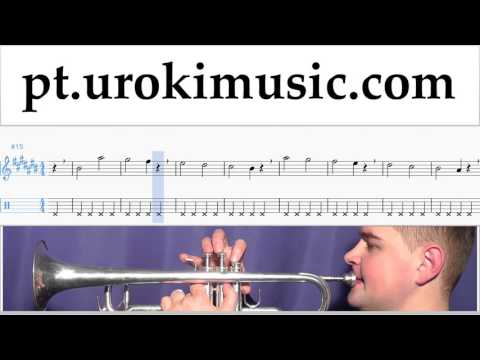 Tutorial de Trompeta David Guetta, Justin Bieber - 2U Tablatura Parte#1 exercitando um-i372