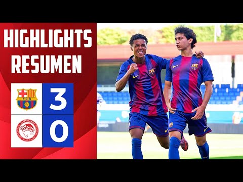 Barcelona U19 3-0 Olympiacos U19 | UEFA Youth League | Highlights