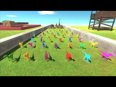 Race to eat 50 Neon Deinonychus - Animal Revolt Battle Simulator