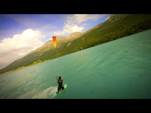 Kite surf at the beautiful Silvaplana lake