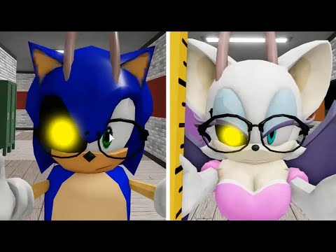ROBLOX PIGGY 2 SONIC TEACHER VS ROUGE TEACHER JUMPSCARE - Roblox Piggy Book 2 rp