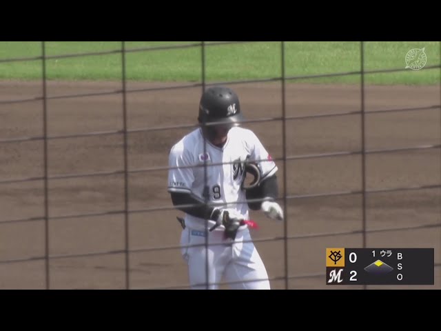 【ファーム】ルーキーが魅せた!! マリーンズ・立松由宇 ライト頭上を越えるタイムリー2ベースで2点先取!! 2025年6月29日 千葉ロッテマリーンズ 対 読売ジャイアンツ
