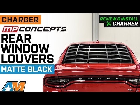 2011-2022 Charger MP Concepts Rear Window Louvers; Matte Black Review & Install