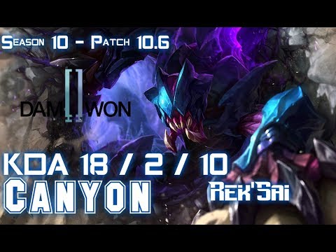 DWG Canyon REK'SAI vs Gen Clid SYLAS Jungle - Patch 10.6 KR Ranked