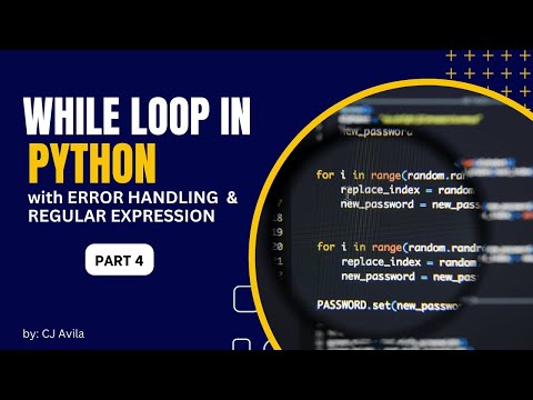 While Loop In Python Part 4 Error Handling Regular Expression