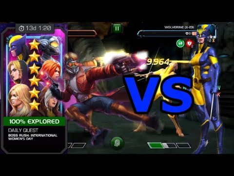 International Women's Day Boss Rush : 2 Star Star Lord Vs X-23! | Marvel Contest Of Champions