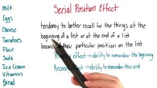 Serial position effect - Intro to Psychology