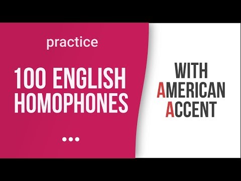 アメリカ訛りのある英語の同音異義語100 (100 English Homophones with American Accent)