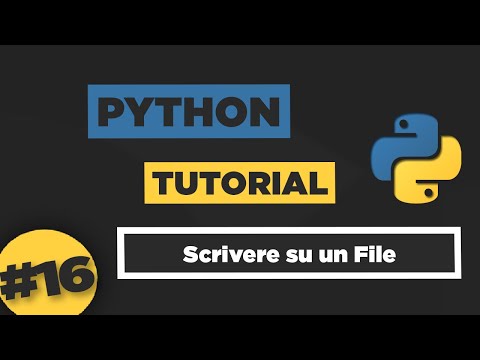 Python Tutorial ITA #16 Scrivere su un File