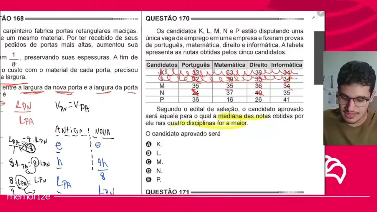 Resolução em Vídeo — Questão 141 ENEM 2014