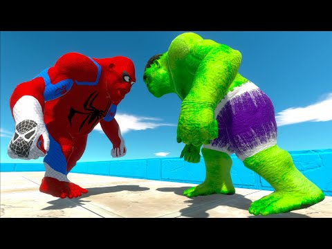 SPIDERMAN GORO vs HULK GORO DEATH RUN - Animal Revolt Battle Simulator