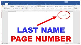 How to Add Last Name and Page Number in Word - [ MLA ]