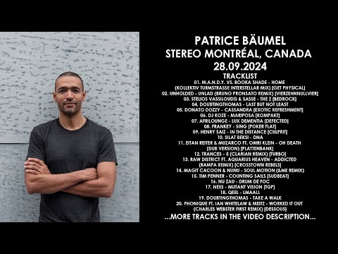 PATRICE BÄUMEL (Germany) @ Stereo Montréal, Canada 28.09.2024