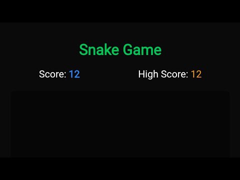 Snake Game Project Using Html Css Javascript Web Game Tutorial