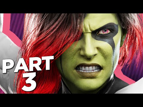 GUARDIANS OF THE GALAXY PS5 Walkthrough Gameplay Part 3 - GAMORA MOVIE OUTFIT (FULL GAME)