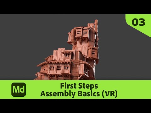 First Steps with Substance 3D Modeler - 03 Assembly (VR Mode) | Adobe Substance 3D