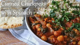 CURRIED CHICKPEAS WITH SPINACH | Ramadan Recipe 5 |AZIZA MOHAMMAD #MYHEALTHYRAMADAN