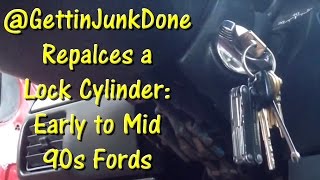 Remove and Replace an Ignition Lock Cylinder - Ford - 92 - 95 F150 & Bronco @GettinJunkDone