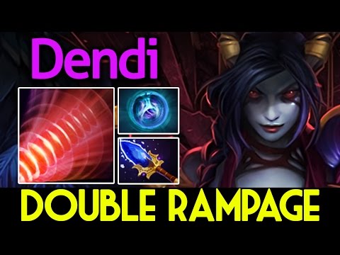 Dendi [Queen of Pain] Double Rampage Dota 2 7.04