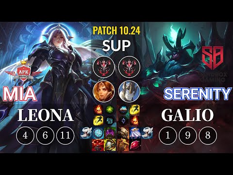 APK Mia Leona vs SB Serenity Galio Sup - KR Patch 10.24