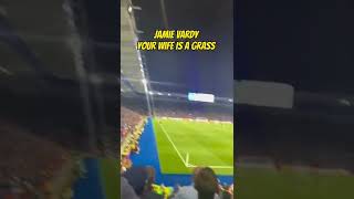 Jaime Vardy Your Wife Is A Grass #mufc #away #fans #chant #rooney #vardy #ggmu￼