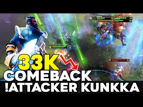 The Art of Comeback by !Attacker Kunkka - Crazy 33k Networth Turn-Around Fight Dota 2