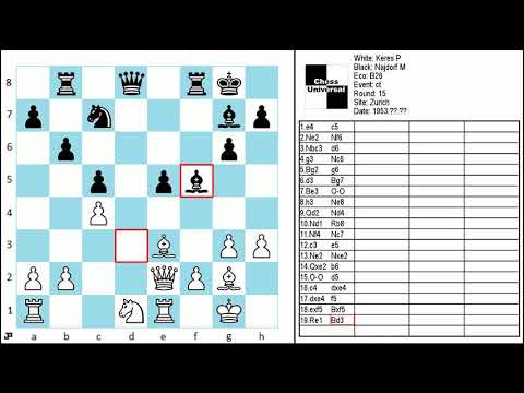 Keres P vs Najdorf M B26 ct Zurich 1953