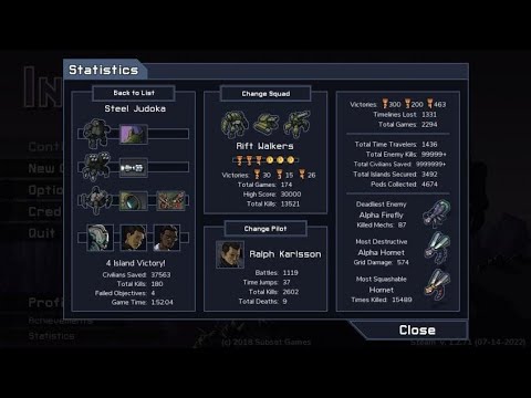 [Into the breach AE] Steel Judoka - Unfair , Default Weapons Only (Full version)