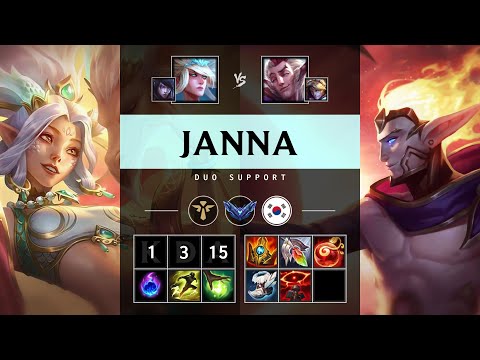 Janna Support vs Rakan - KR Diamond Patch 25.17