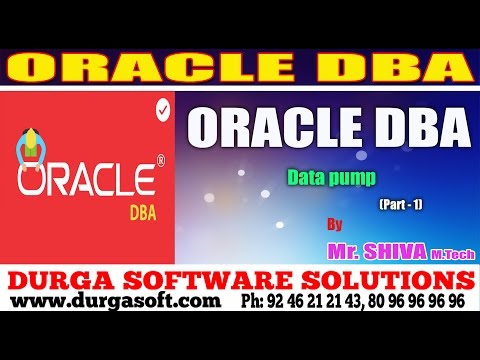 Oracle DBA Tutorials || online training || Data Pump part-1 by Shiva