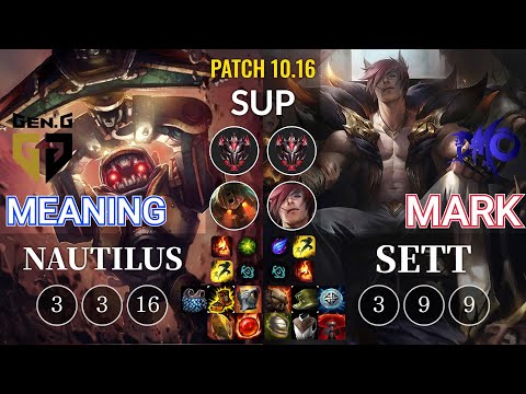 GEN Meaning Nautilus vs DMO Mark Sett Sup - KR Patch 10.16